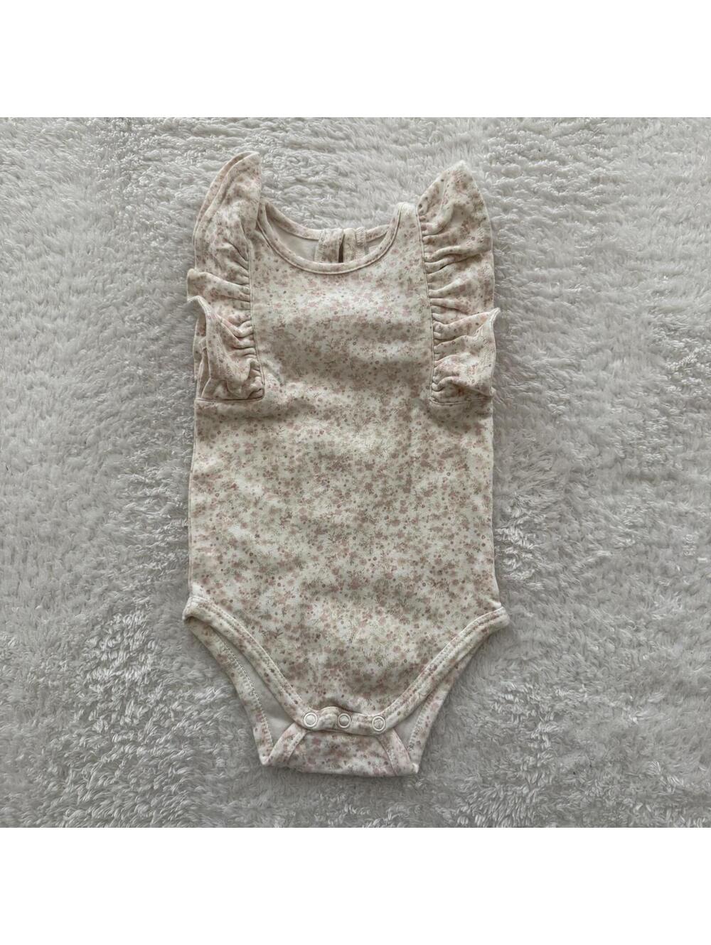 6-12m Jamie Kay Floral Ruffle Bodysuit